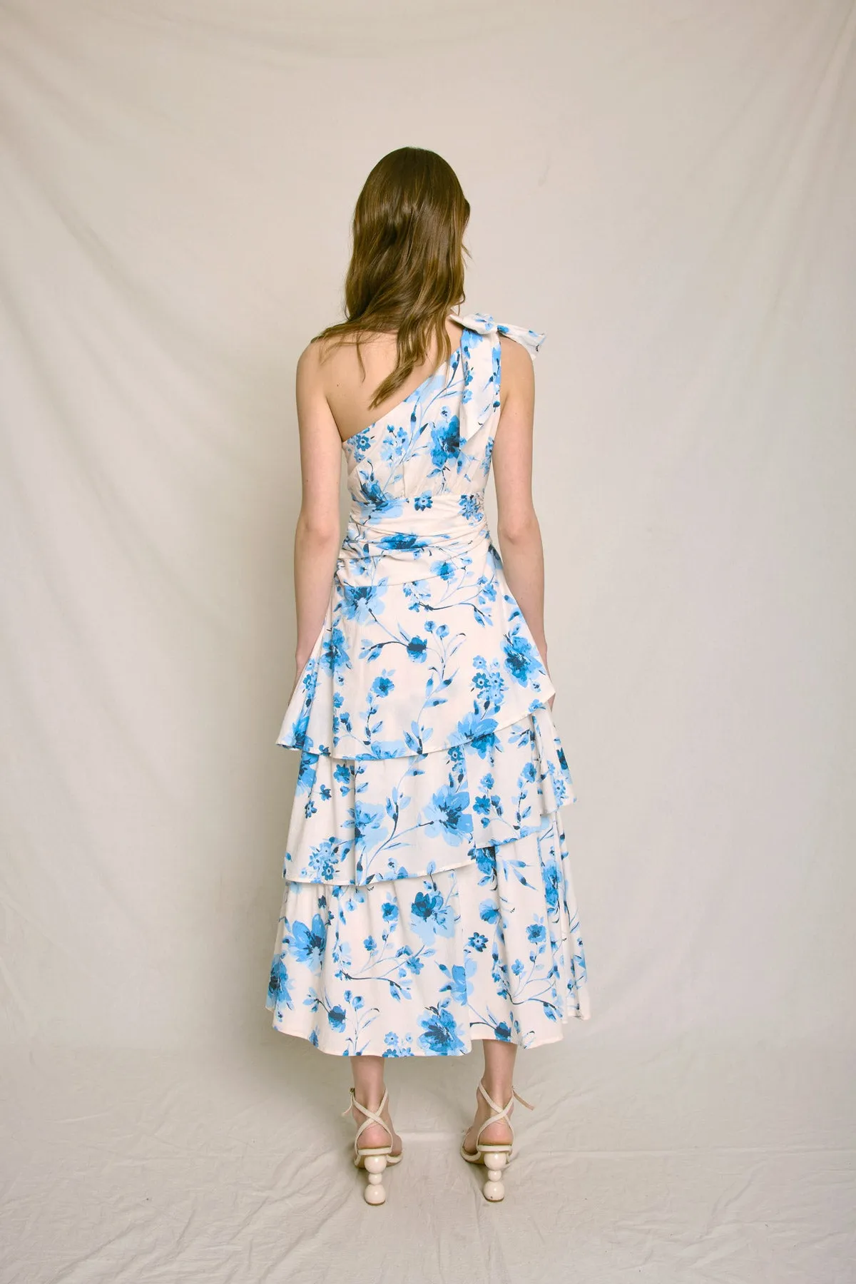 Rosalyn One Shoulder Bow Detail Maxi Dress