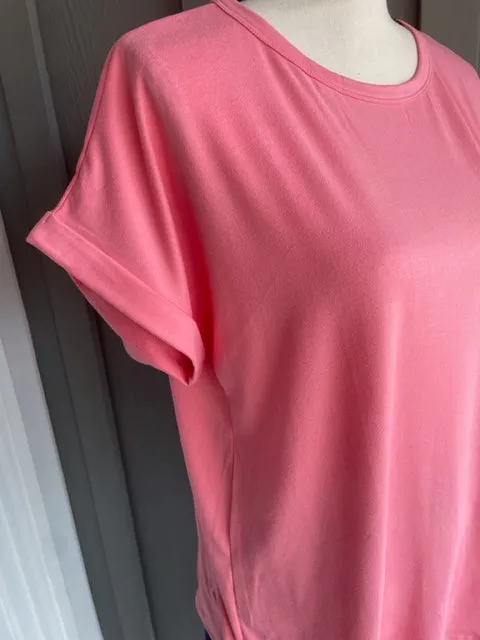 Round Neck Short Sleeve Knit Top - Blossom