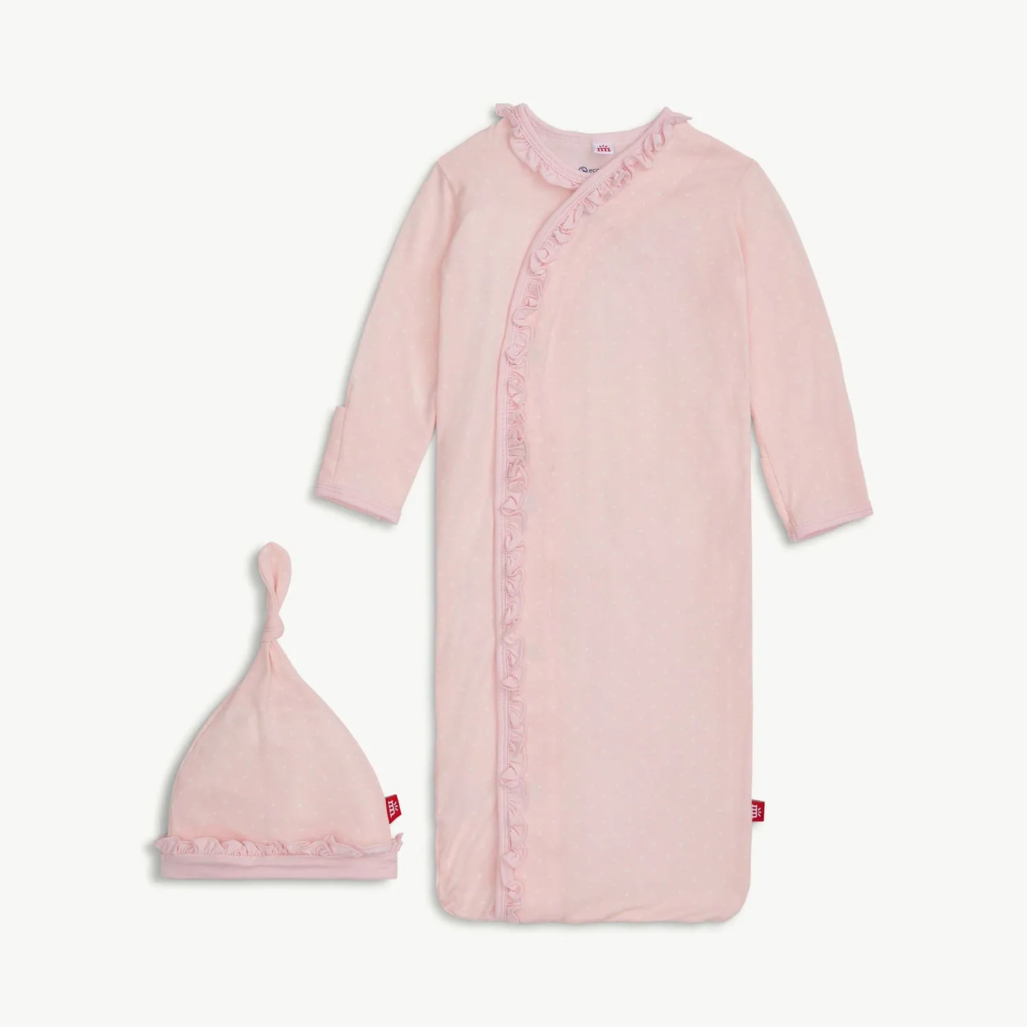 Ruffle Gown   Hat Set | Pin Dot Pink