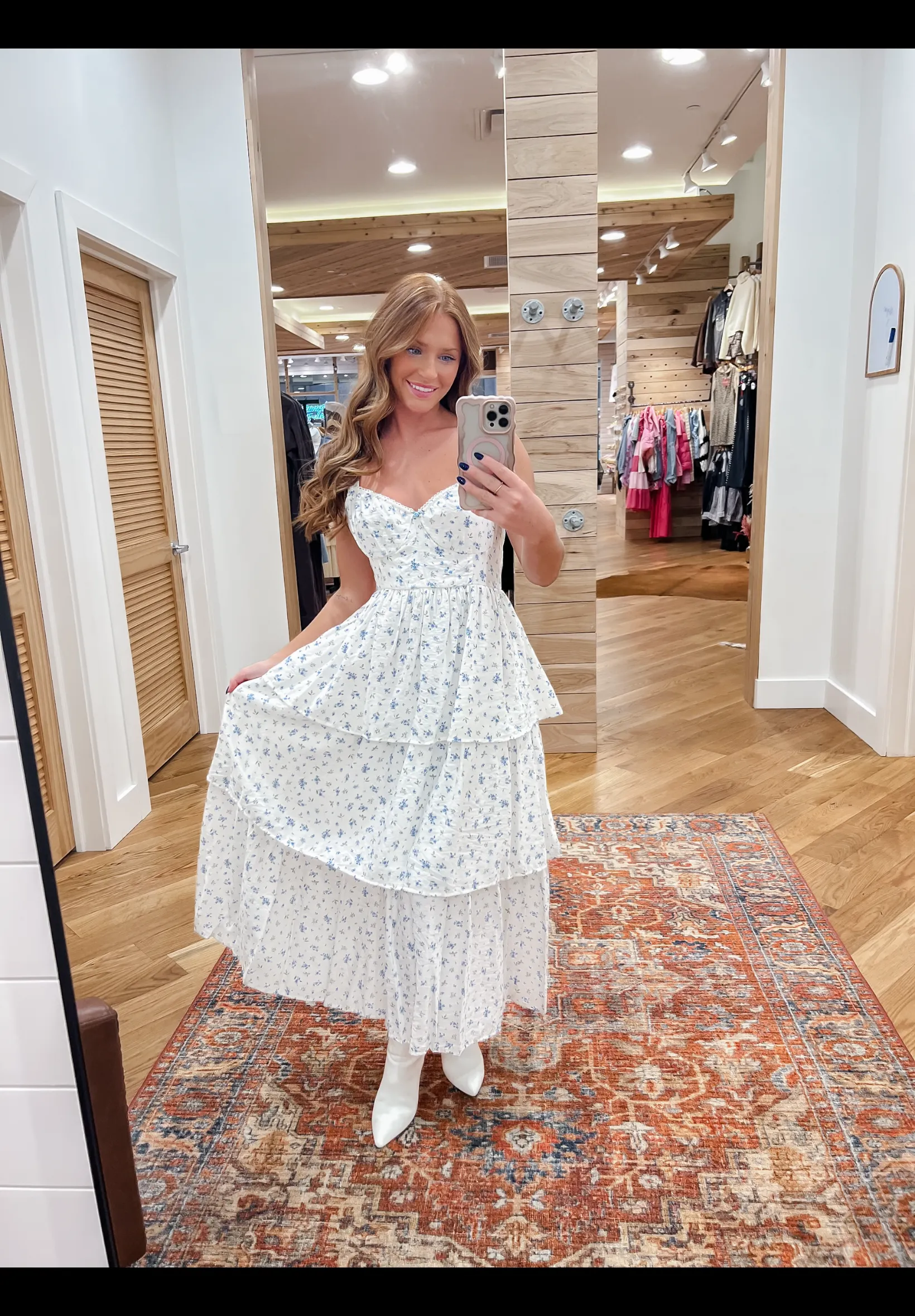 Ruffle Me Up Blue Dress