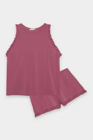 Ruthie Caravan PJ Set in Rasberry
