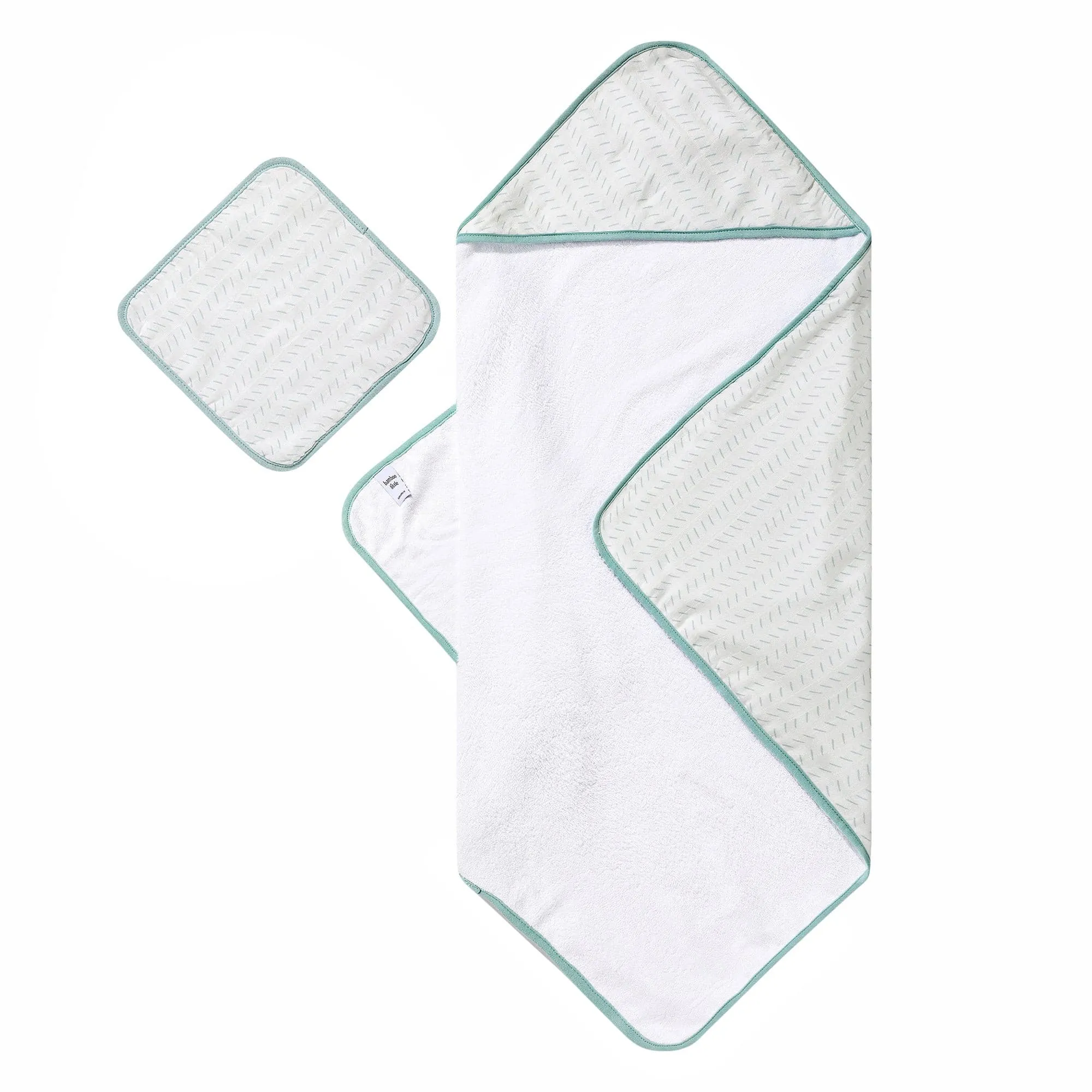 Sage Dash Hooded Towel Set