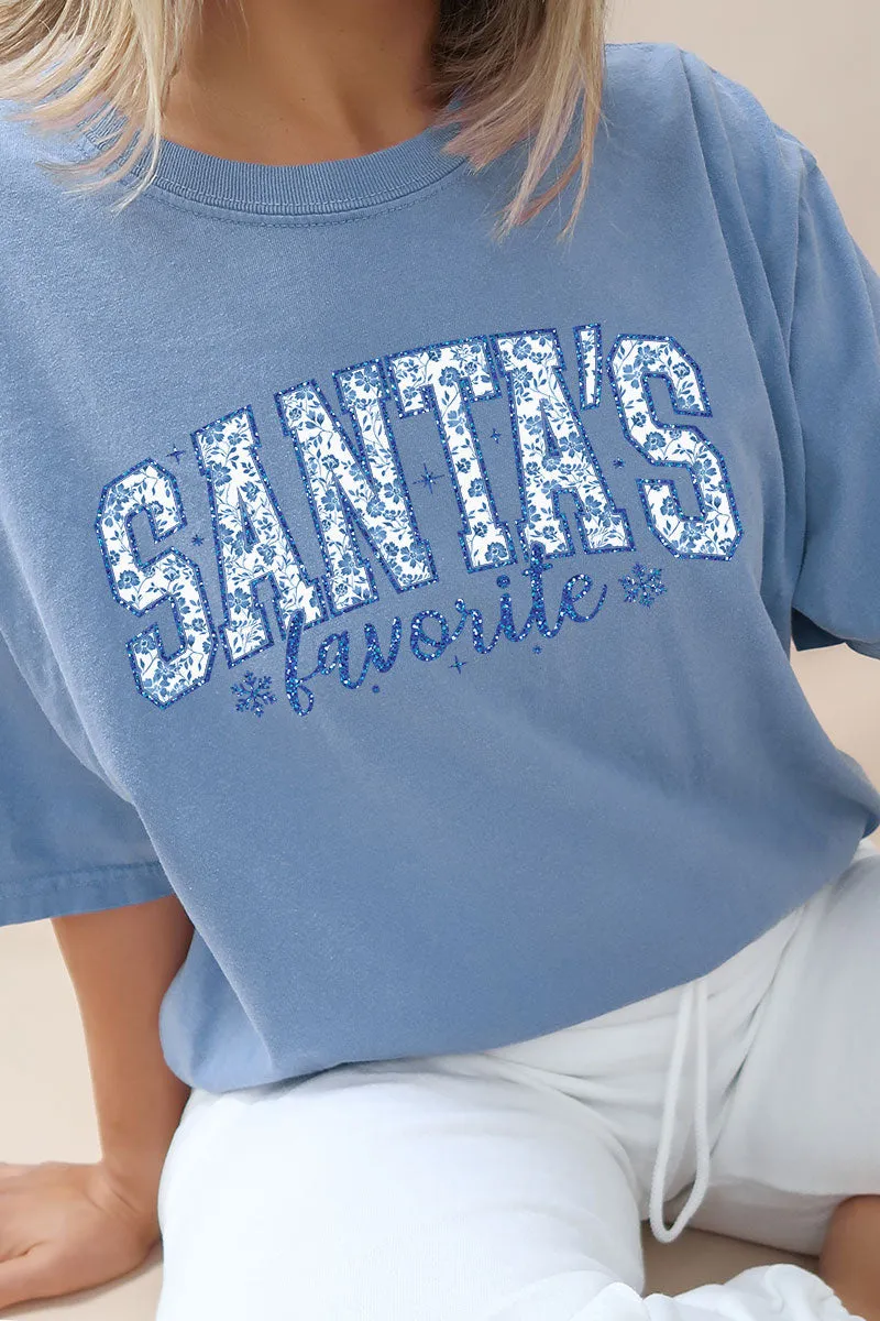 Santa's Favorite Chinoiserie Comfort Colors Adult Ring-Spun Cotton Tee