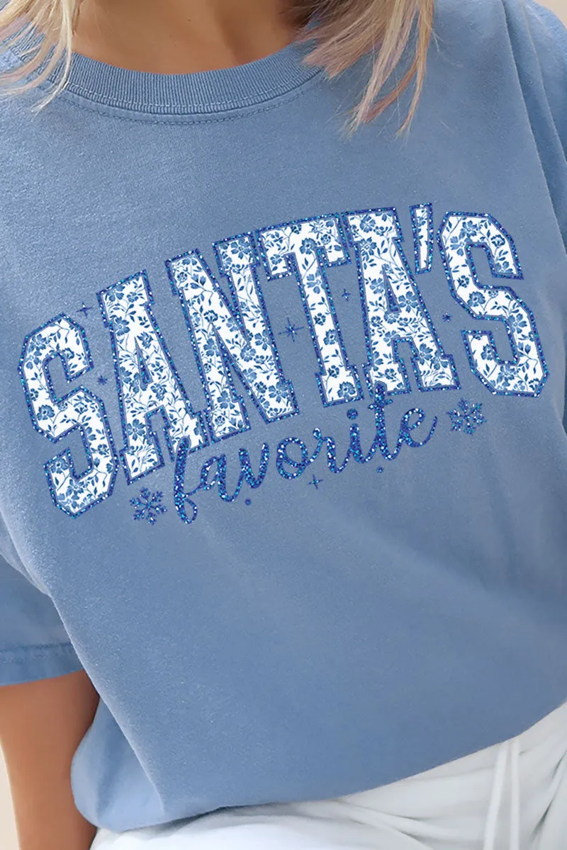 Santa's Favorite Chinoiserie Comfort Colors Adult Ring-Spun Cotton Tee