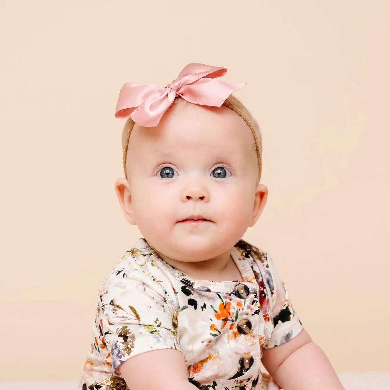 Satin Bow - French Pink Headband