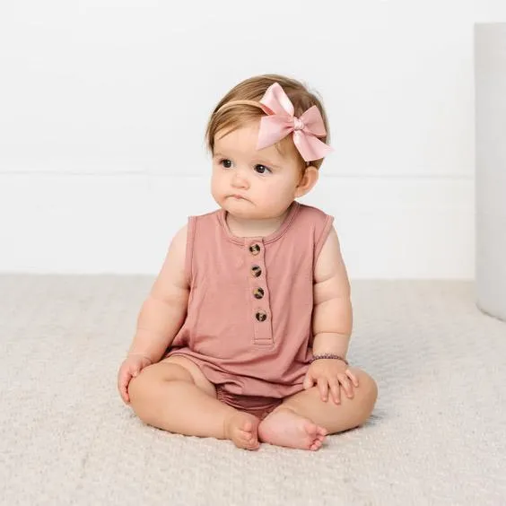 Satin Bow - French Pink Headband