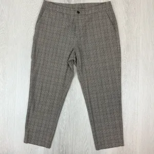 Seed Heritage Womens Plaid Brown Cropped Dress Pants Size 14