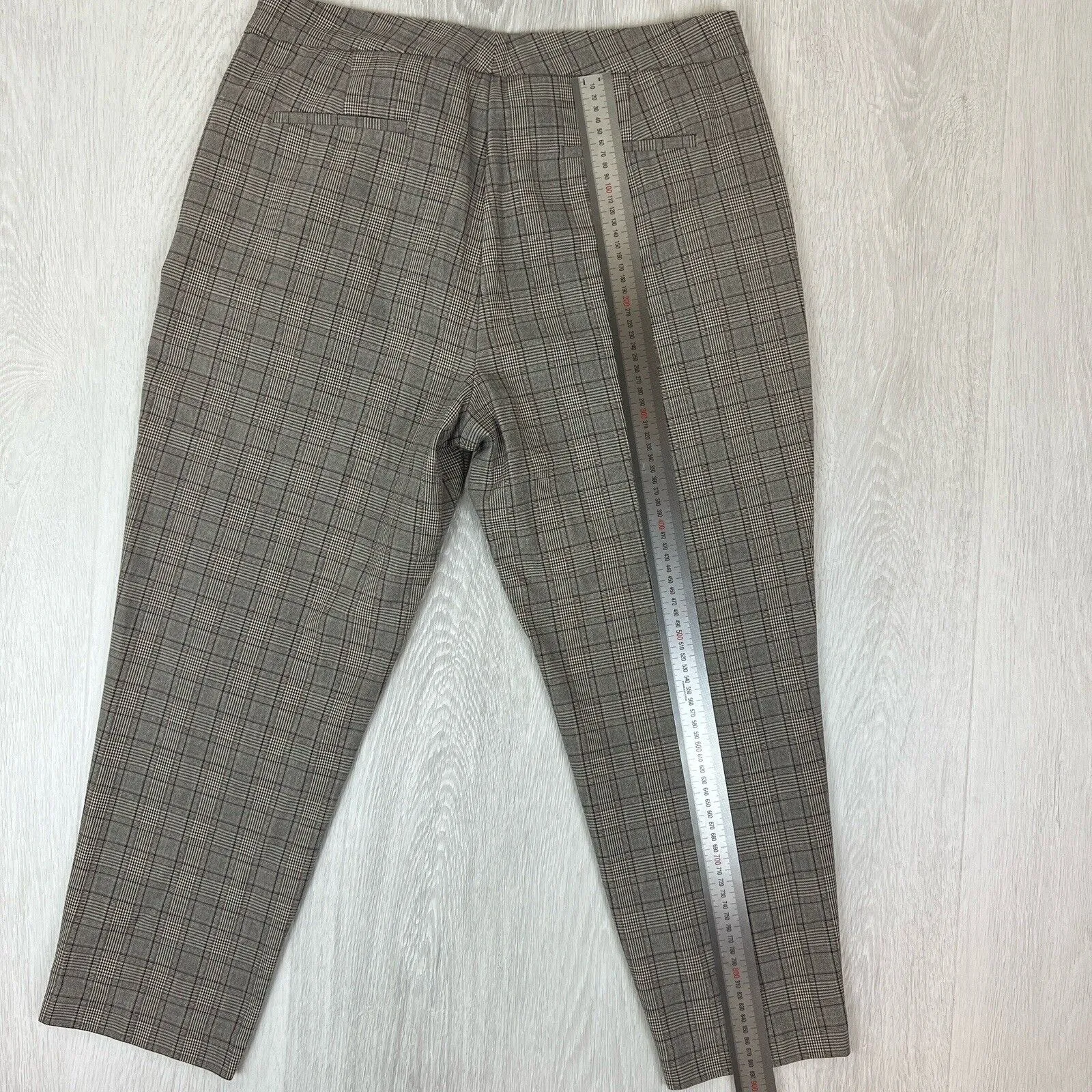 Seed Heritage Womens Plaid Brown Cropped Dress Pants Size 14