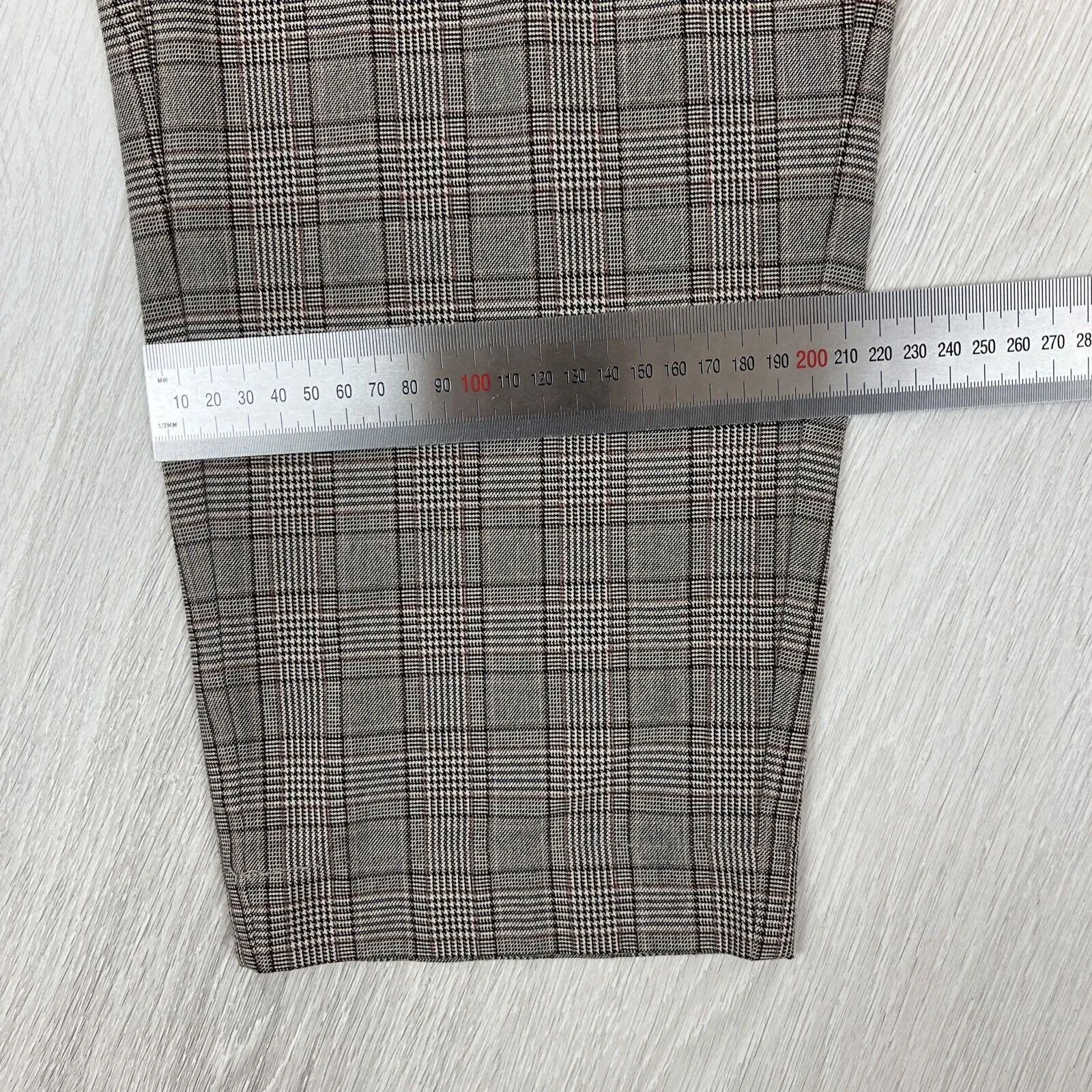 Seed Heritage Womens Plaid Brown Cropped Dress Pants Size 14