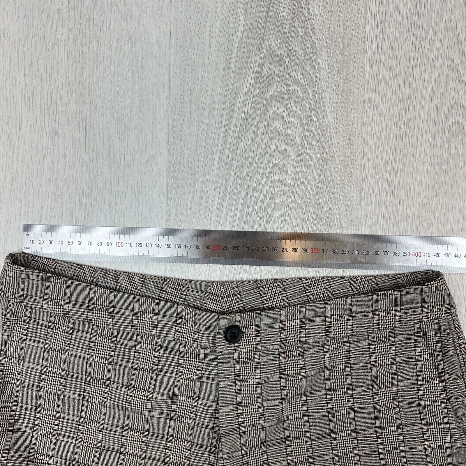 Seed Heritage Womens Plaid Brown Cropped Dress Pants Size 14