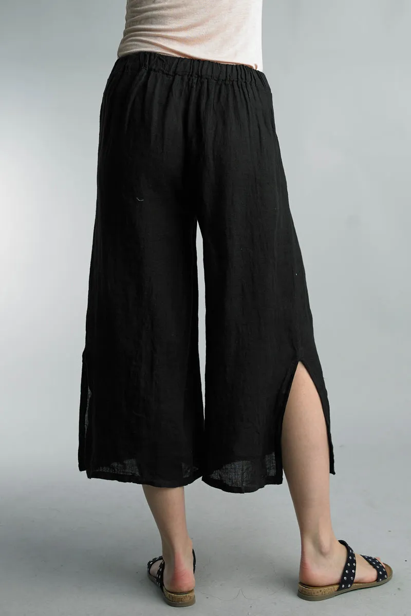 Side Slit Cropped Pant