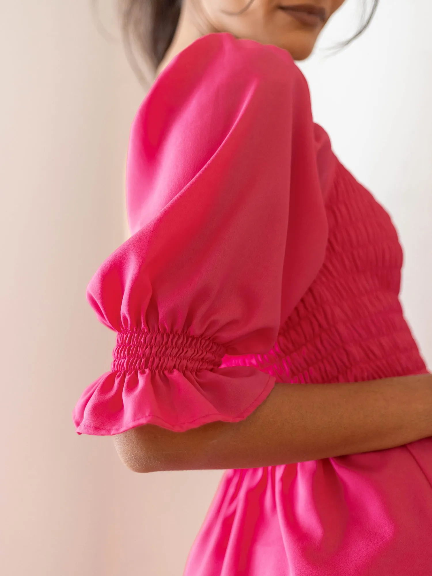 Smocked Detail Tiered Maxi Dress