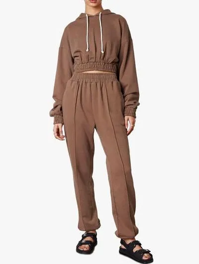 Smocked French Terry Jogger
