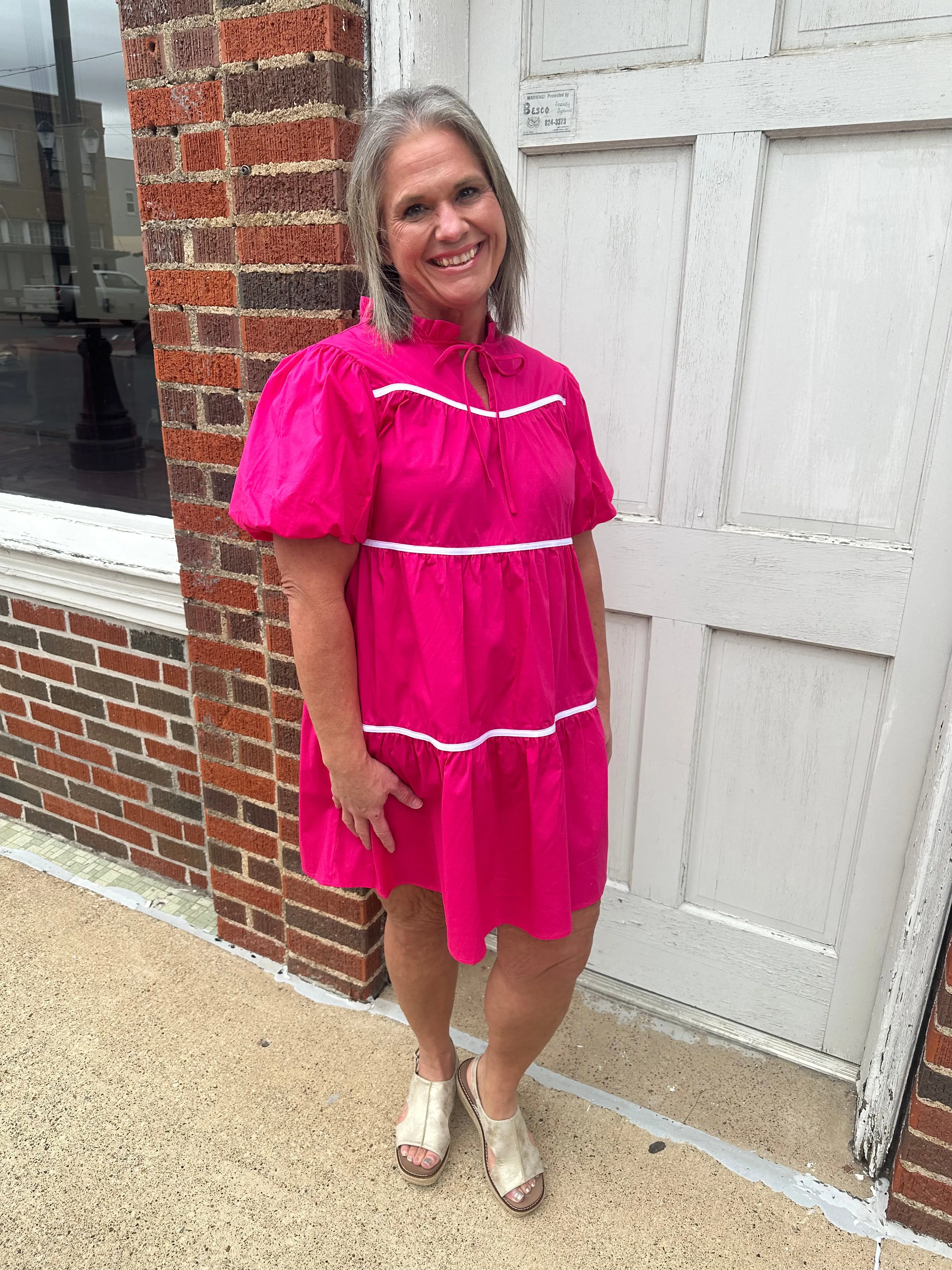 Steal Your Love Dress: Fuchsia