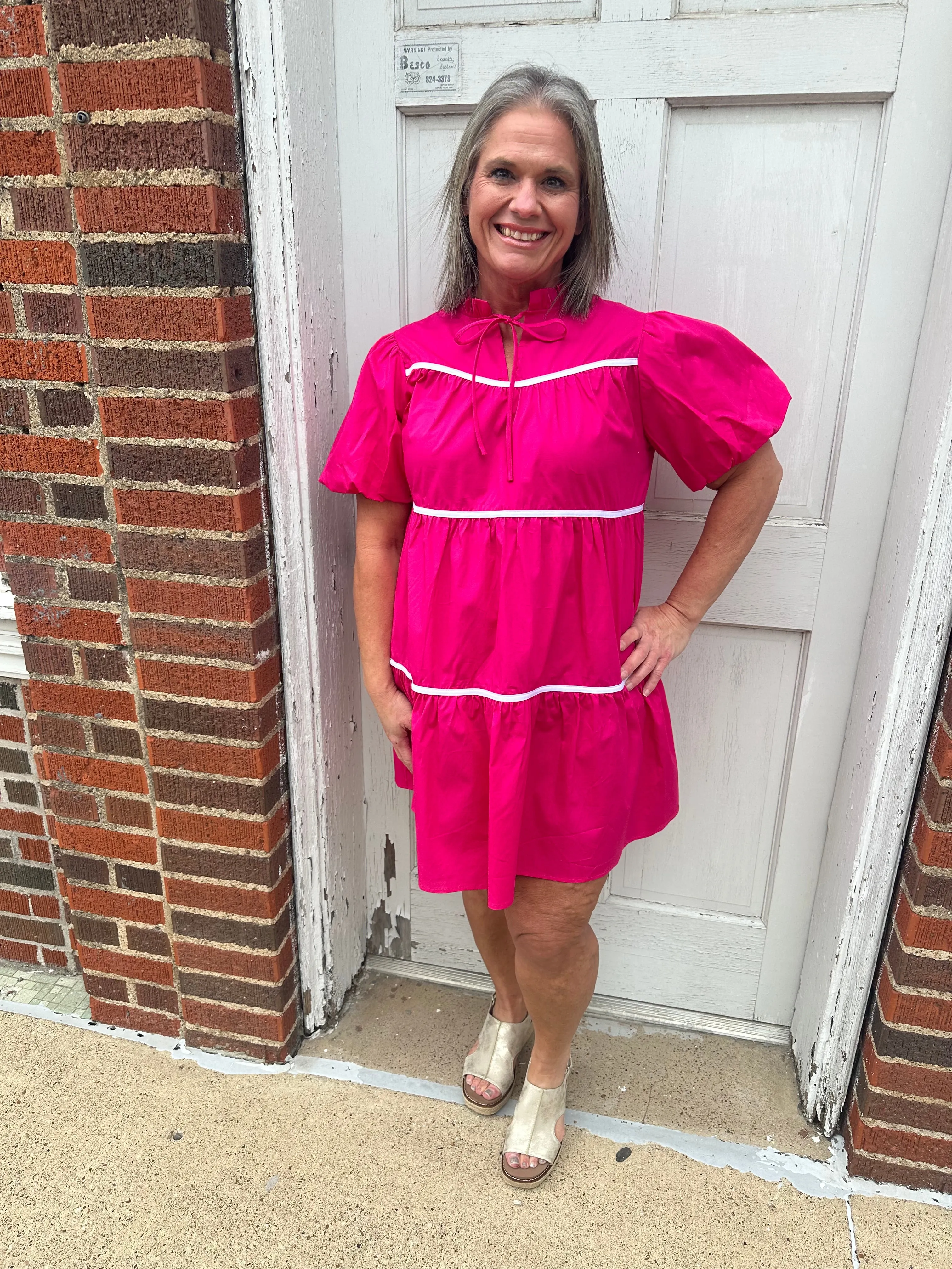 Steal Your Love Dress: Fuchsia