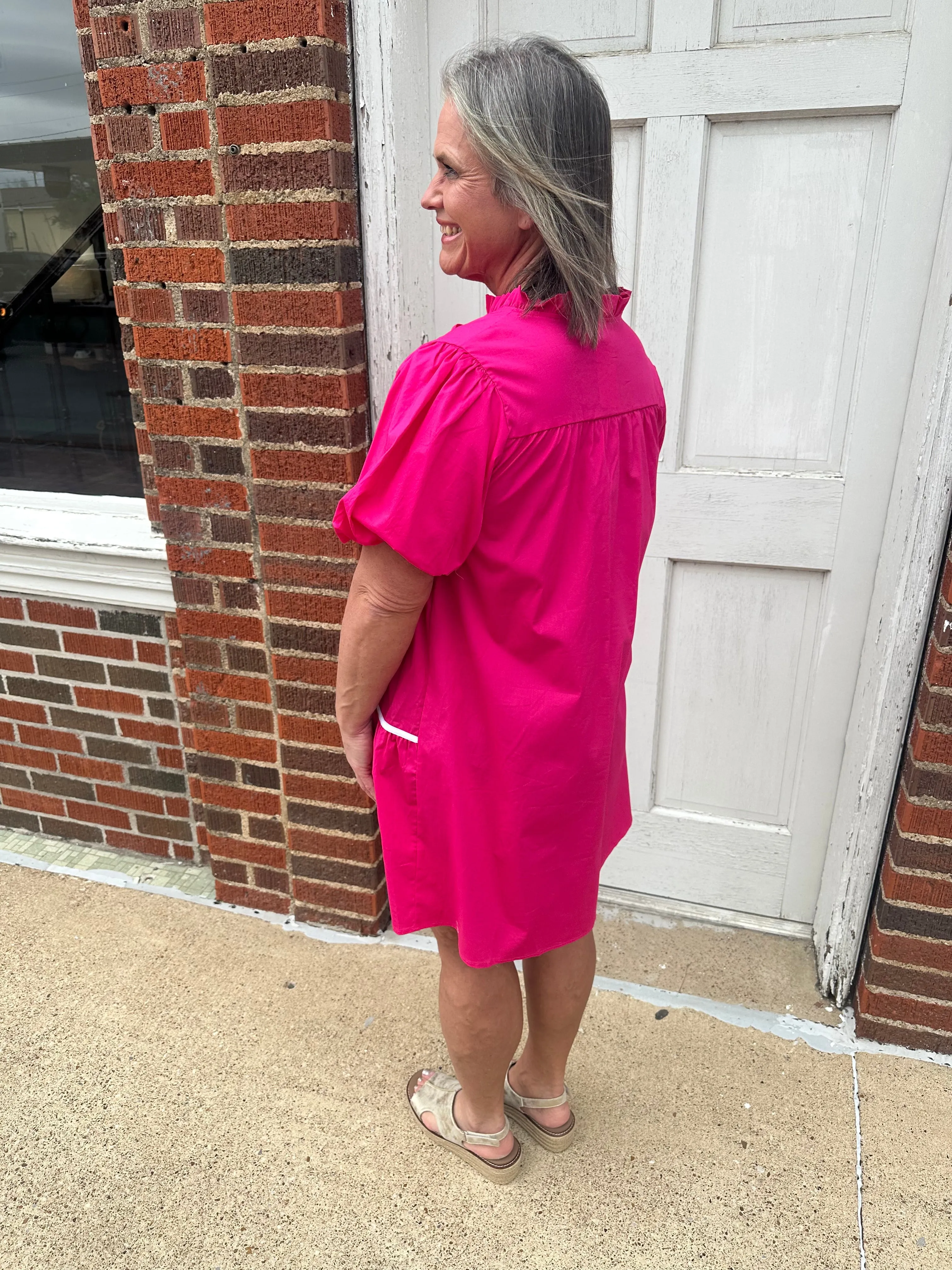 Steal Your Love Dress: Fuchsia