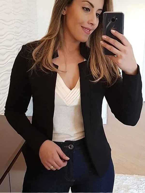 Summer Women Blazer Long Sleeve Open Stitch OL Coats