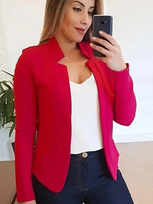 Summer Women Blazer Long Sleeve Open Stitch OL Coats