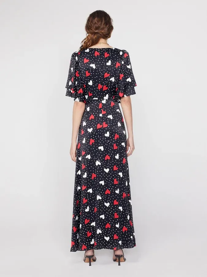 TALLULAH HEART PRINT MAXI DRESS