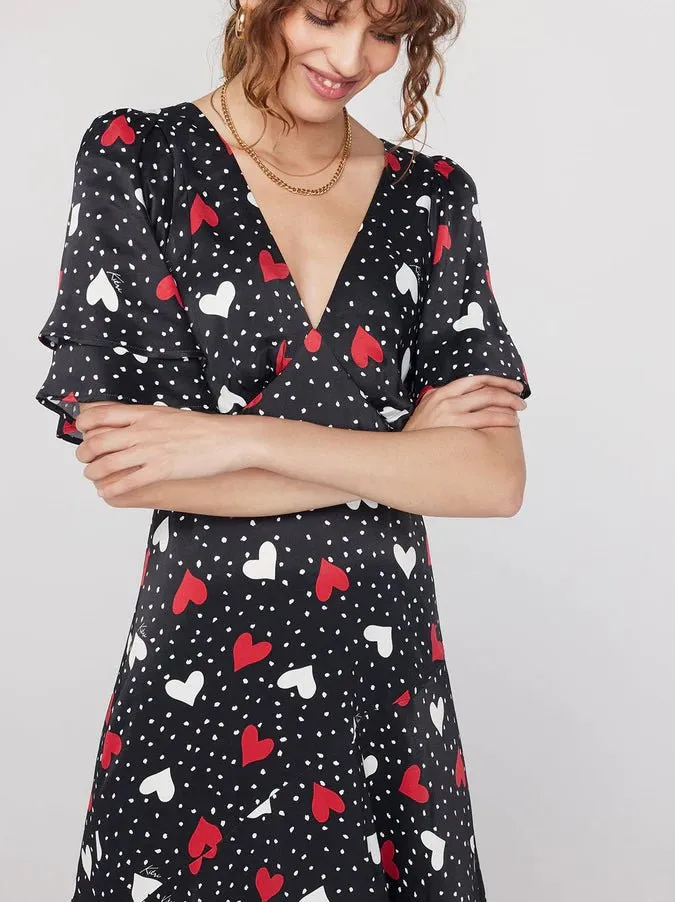 TALLULAH HEART PRINT MAXI DRESS