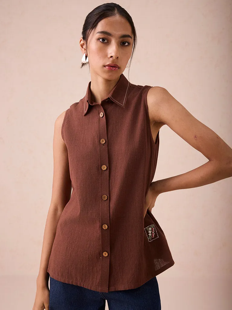 The Cocoa Sleeveless Shirt