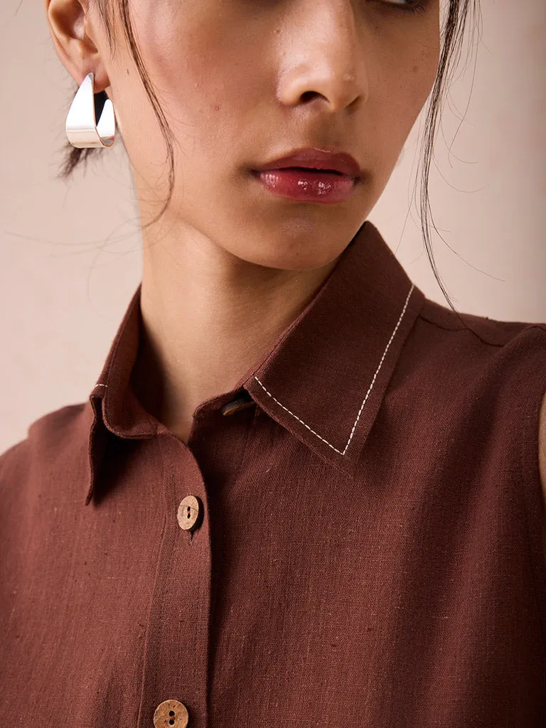 The Cocoa Sleeveless Shirt