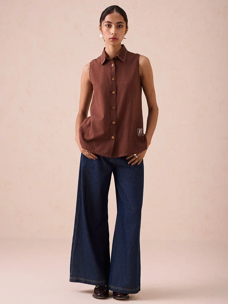 The Cocoa Sleeveless Shirt