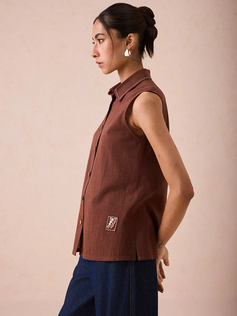 The Cocoa Sleeveless Shirt