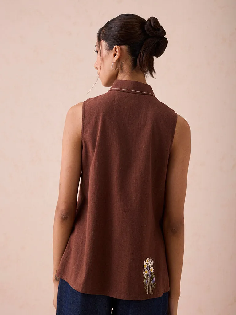 The Cocoa Sleeveless Shirt