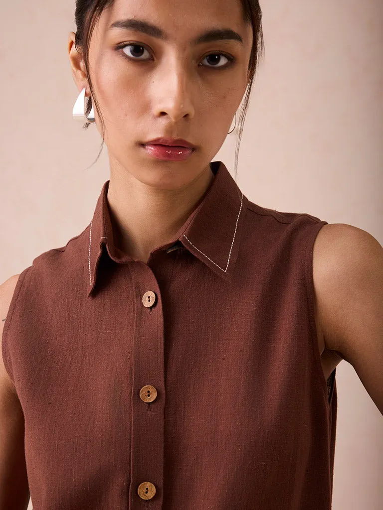 The Cocoa Sleeveless Shirt