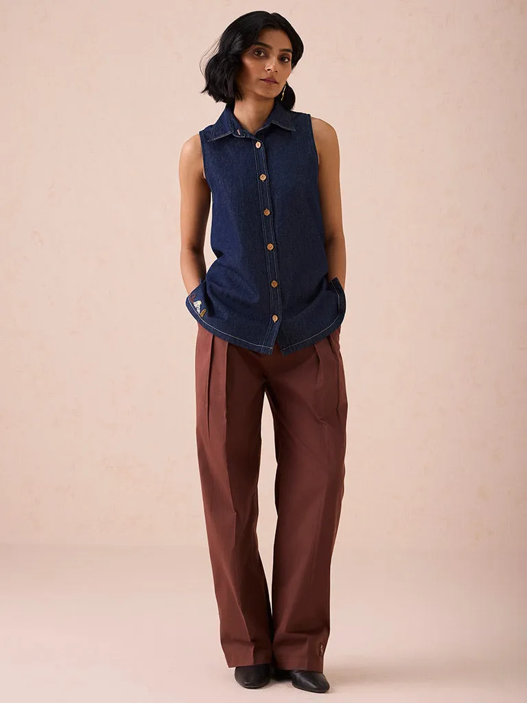 The Mountain Denim Sleeveless Shirt