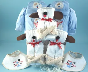 Three Little Puppies Gift For Triplet Boys
