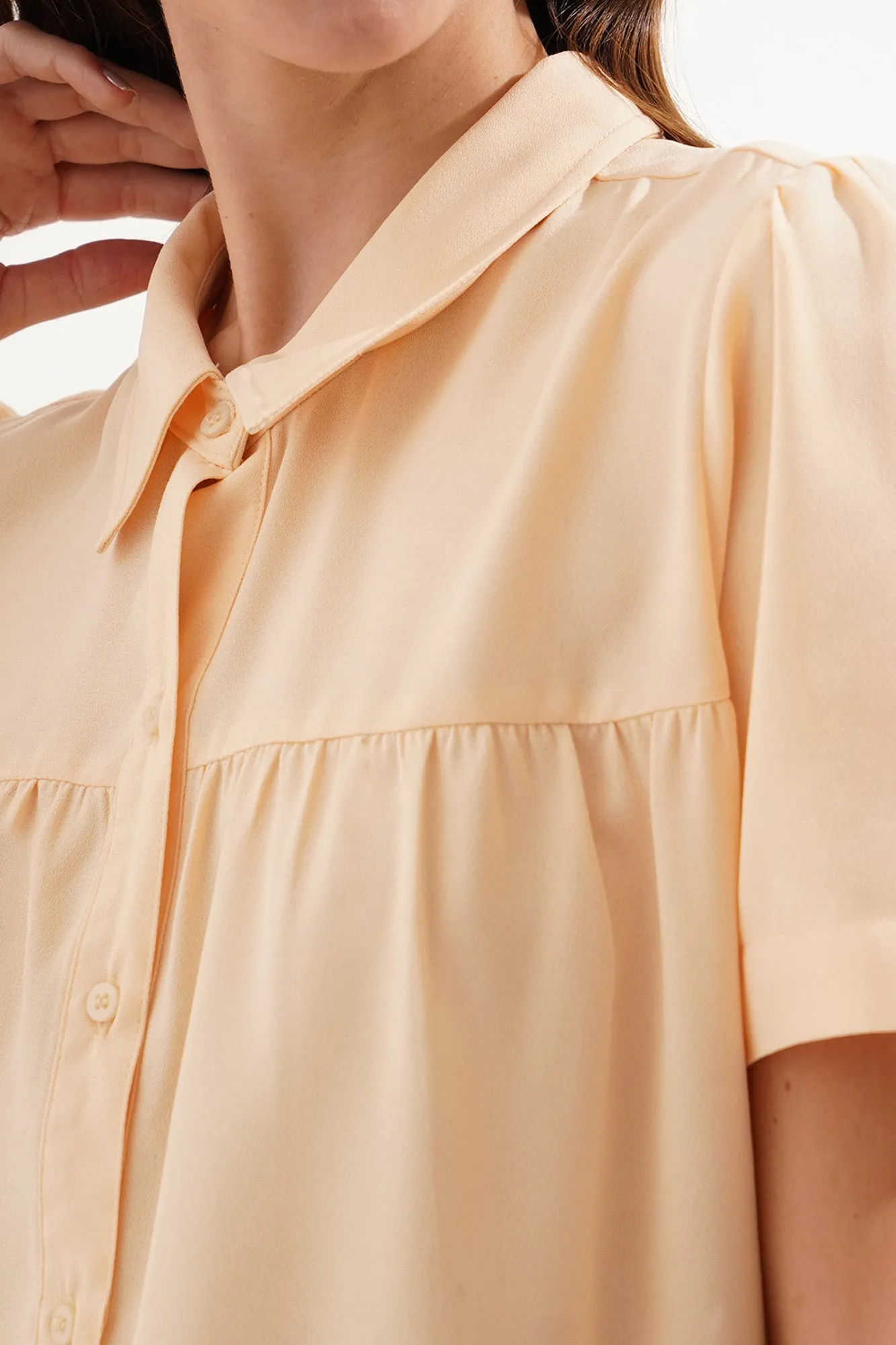 Tiered Button Down Shirt