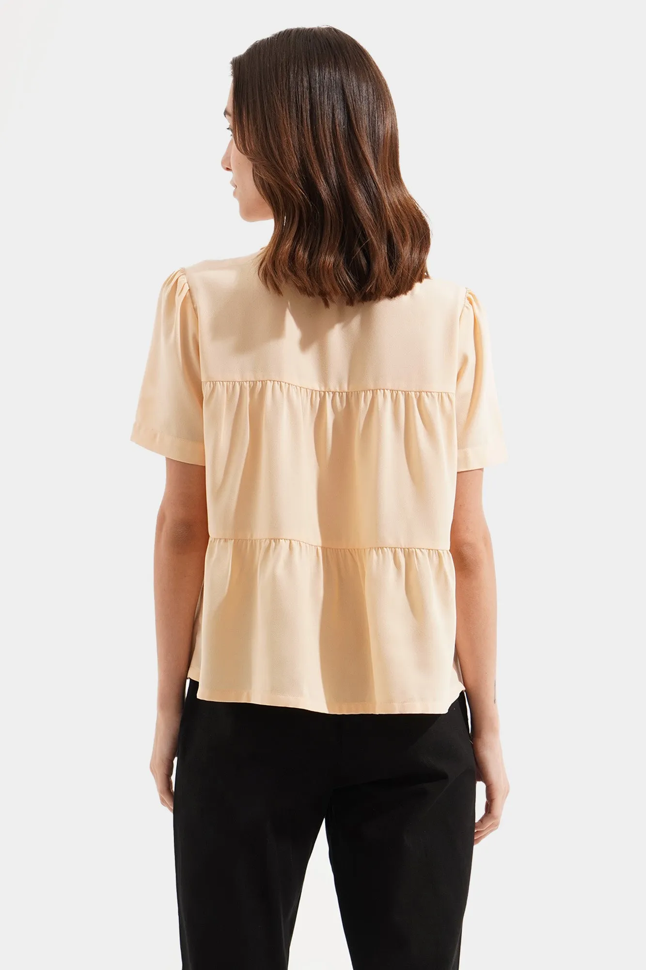 Tiered Button Down Shirt