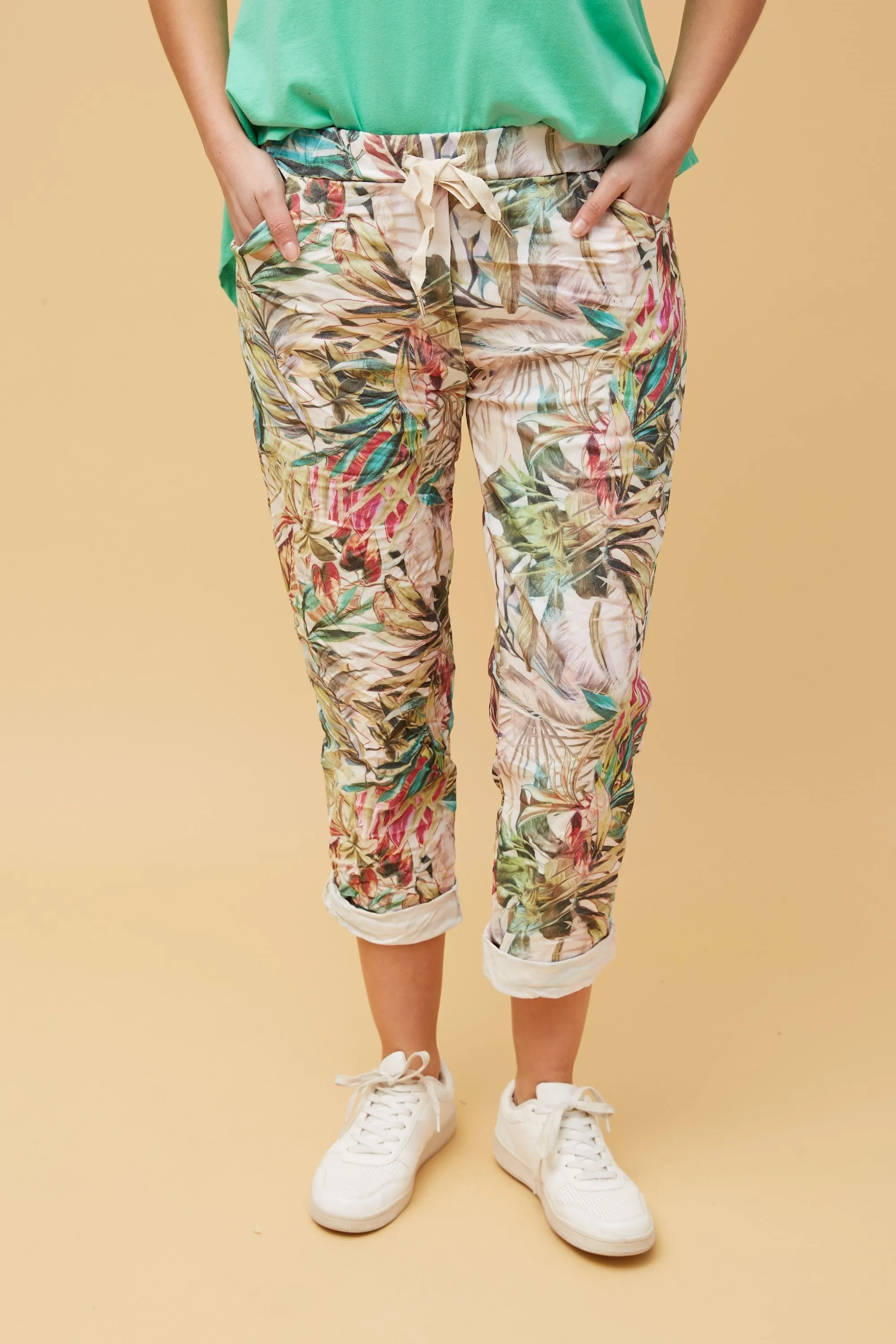 Tropical Print Pants