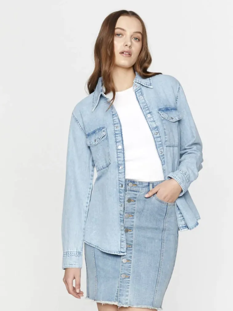 Tulum Denim lightweight Shirt : Blue
