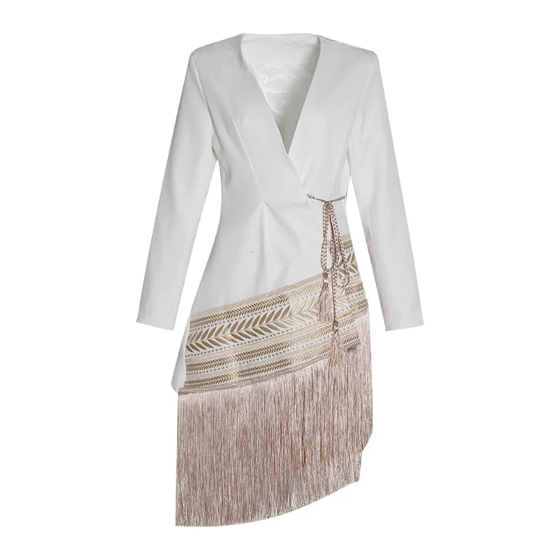 TV-NECK BLAZER JACKET "MIRRORS"