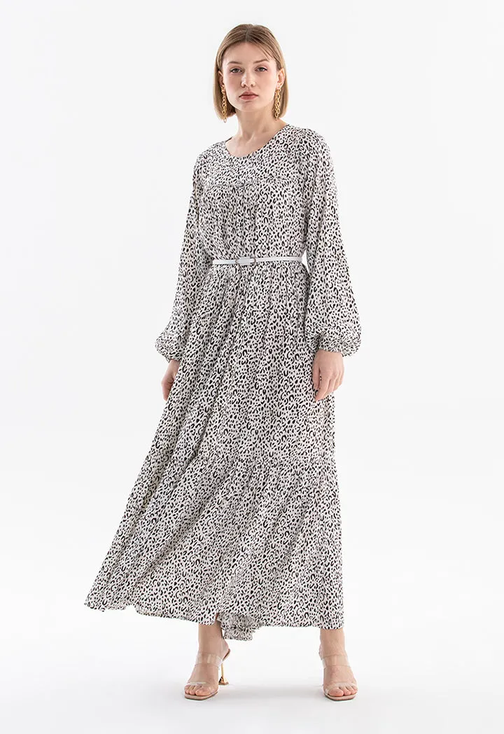 Two Tone Print Summer Dress