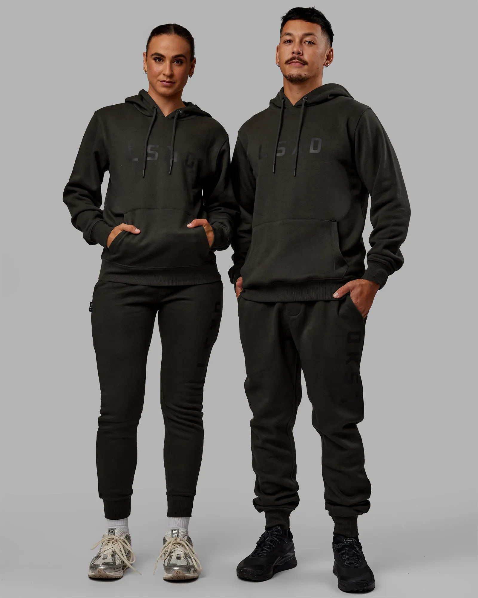 Unisex Structure Track Pants - Pirate Black-Black