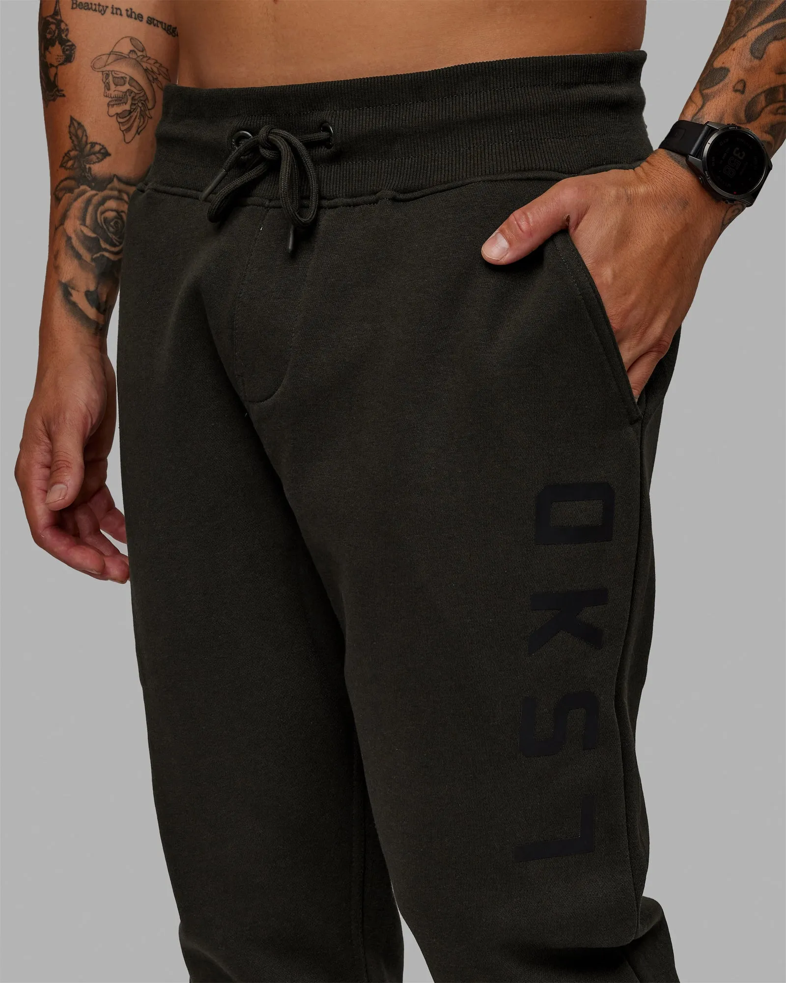 Unisex Structure Track Pants - Pirate Black-Black