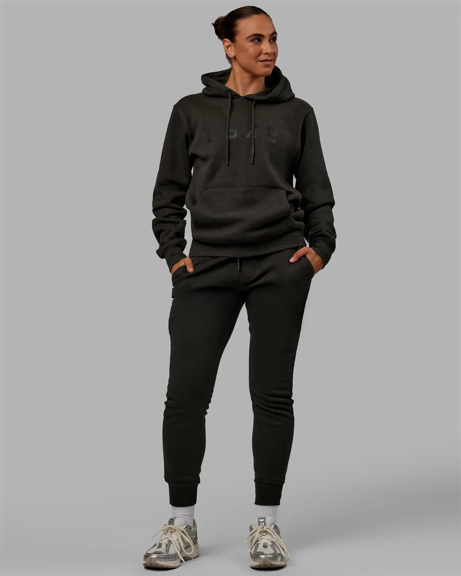 Unisex Structure Track Pants - Pirate Black-Black