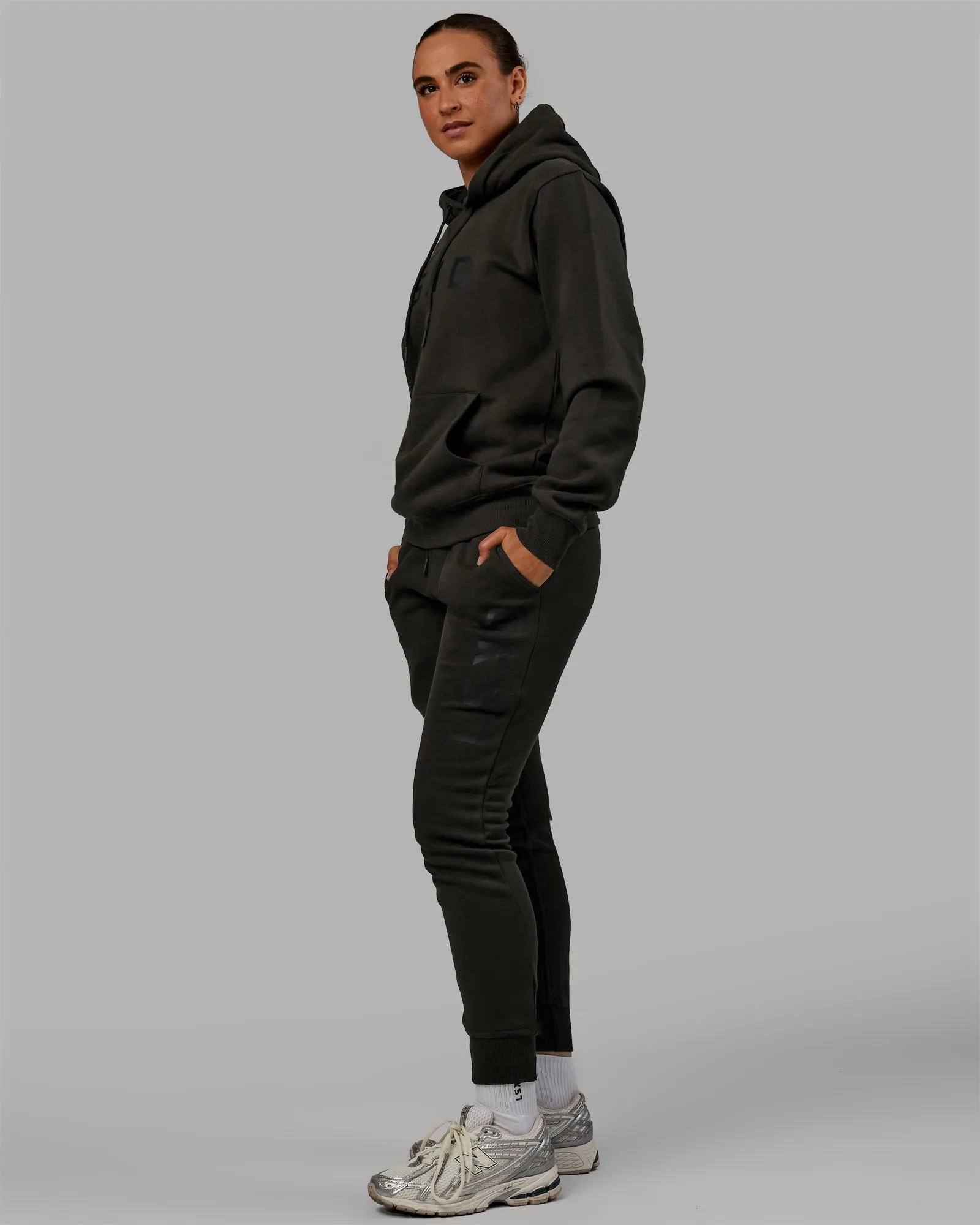 Unisex Structure Track Pants - Pirate Black-Black