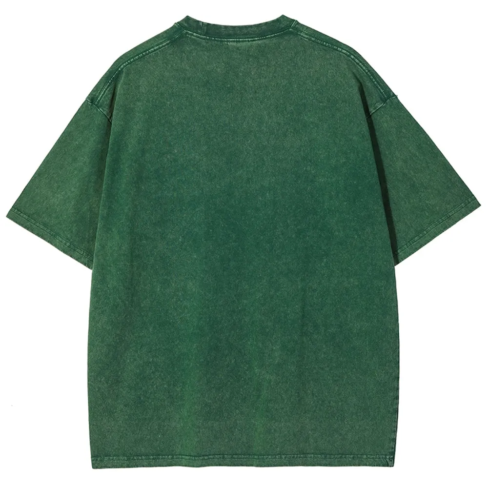 Unisex Vintage Let's Get Shamrock At St. Patrick's Day Graphic Washed Tee