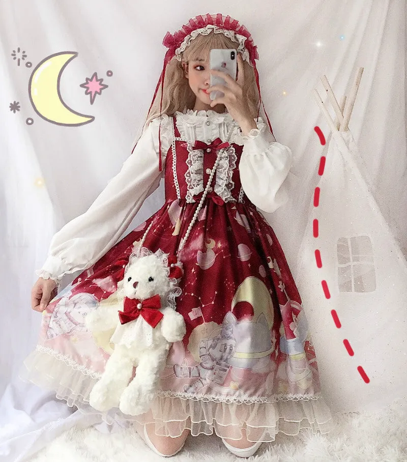 Universe Observer Gradient Sling Jsk Dress   Lolita Long Sleeves UB6315