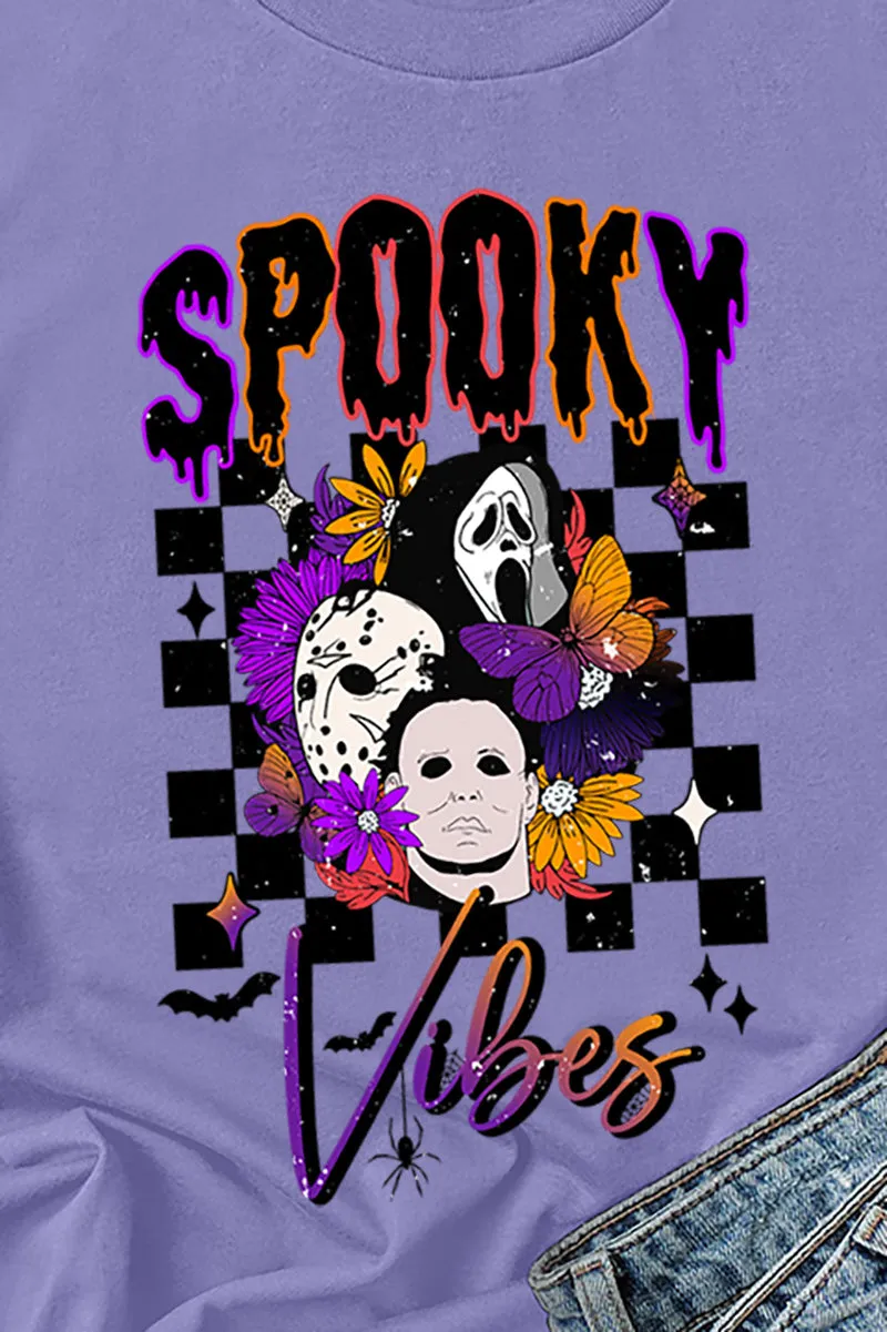 Vibrant Spooky Vibes Short Sleeve Relaxed Fit T-Shirt