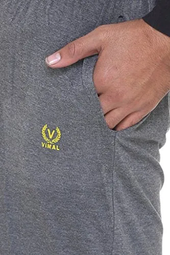 VIMAL JONNEY Men's Slim Fit Track pants(D10ANTHRA-XXL_Grey_XX-Large)