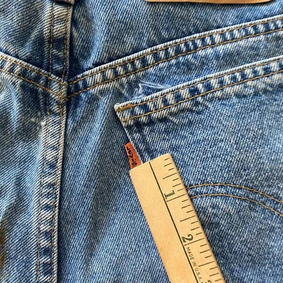 Vintage Levi's 954 Cuffed Shorts Women's 13 Blue Denim 100% Cotton Regular Fit