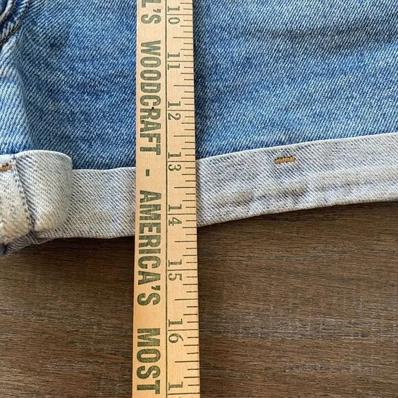 Vintage Levi's 954 Cuffed Shorts Women's 13 Blue Denim 100% Cotton Regular Fit