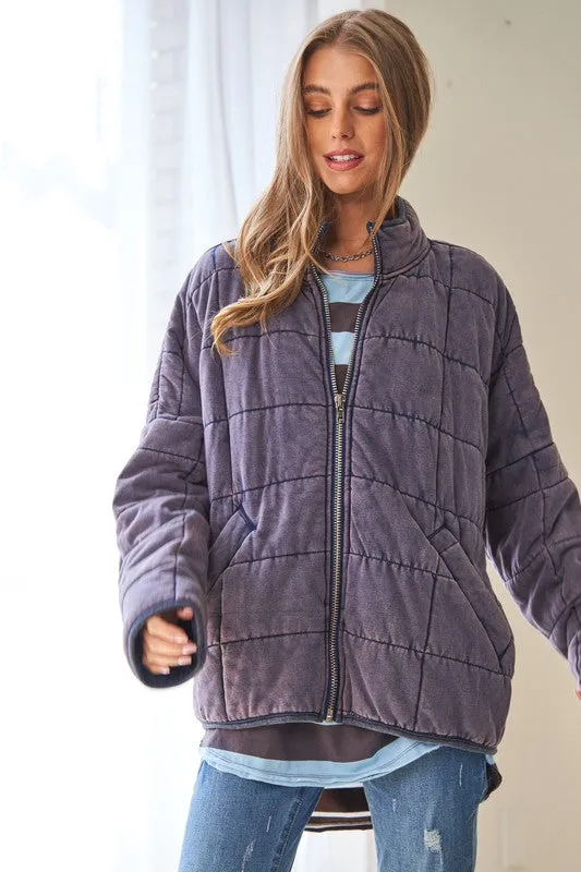 WASHED QUILTED JACKET