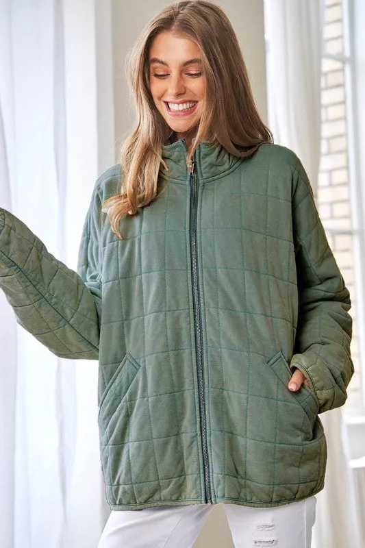 WASHED QUILTED JACKET